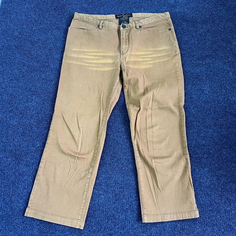 Y2K Baby Phat Jeans Womens 4 Brown Straight Leg Mid Rise Stretch Logo Pants
